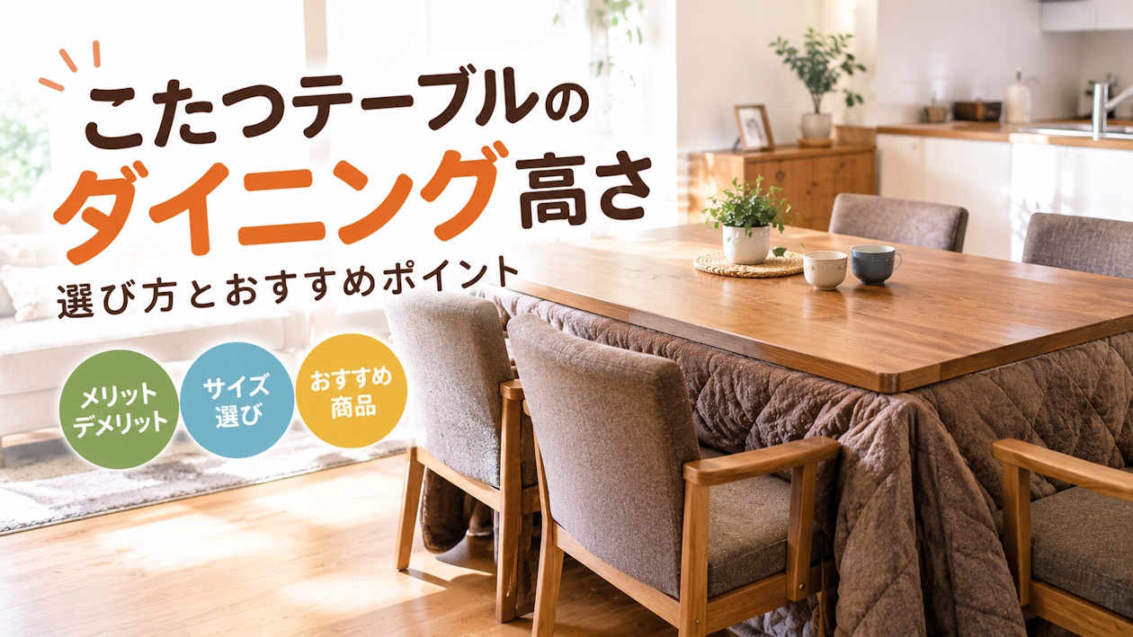 ダイニングこたつの高さ選びのポイント